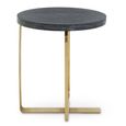 Lena Side Table - Round - Black Oak