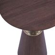 Amalfi Side Table - Dark Wood - Round