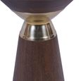 Amalfi Side Table - Dark Wood - Round