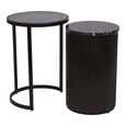 Belvedere Side Tables - Black - Nest of 2 - Round