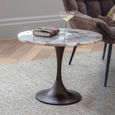 Bosworth Side Table - Smokey Quartz - Round - Large
