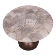 Bosworth Side Table - Smokey Quartz - Round - Large