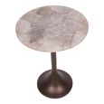 Bosworth Side Table - Smokey Quartz - Round - Small