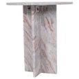 Cavallo Side Table - Fantasy Grey Marble - Round