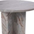 Cavallo Side Table - Fantasy Grey Marble - Round