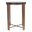 Dalston Side Table - Black Sandblasted Wood - Round