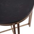 Dalston Side Table - Black Sandblasted Wood - Round