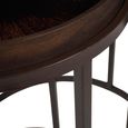 Golden Burst Side Tray Table - Round - Set of 2