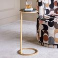 Iota Accent Table - Black Marble - Round