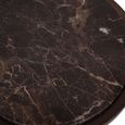 Iota Accent Table - Brown Emperador Marble - Round