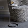 Iota Accent Table - Grey Emperador Marble - Round