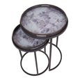 Laura Ashley Linlithgow Side Tray Table - Round - Set of 2