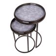 Laura Ashley Tidworth Side Tray Table - Round - Set of 2