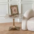 Morchino Side Table - Grey Marble - Square - Large