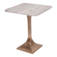 Morchino Side Table - Grey Marble - Square - Small