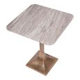 Morchino Side Table - Grey Marble - Square - Small