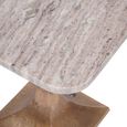 Morchino Side Table - Grey Marble - Square - Small