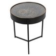 Palladium Side Table - Black and Gold Cogs - Round