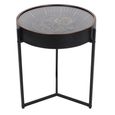 Palladium Side Table - Black and Gold Cogs - Round