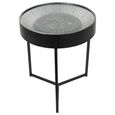 Palladium Side Table - Black and Nickel Cogs - Round