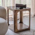 Thorpe Side Table - Bronze Glass and Metal - Square