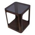 Thorpe Side Table - Bronze Glass and Metal - Square