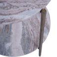 Toronto Side Table - Grey Marble - Round