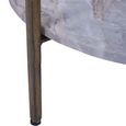 Toronto Side Table - Grey Marble - Round