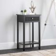 Lindon End Table - 1 Drawer - Black