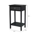 Lindon End Table - 1 Drawer - Black