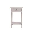 Lindon End Table - 1 Drawer - Summer Grey