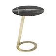 Loop Accent Table - Round - Marble with Brass Base - Variation Available