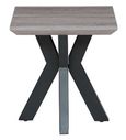 Manhattan End Table - Grey - Square - Black Spider Legs Base