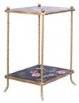 Meerut Black Lyre Bird Design Side Table