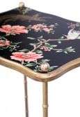 Meerut Black Lyre Bird Design Side Table