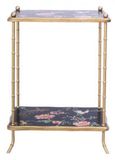 Meerut Black Lyre Bird Design Side Table