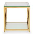 Miami Lamp Table - Square - Glass and Gold