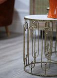 Estela Marble Side Table - Antique Gold - Set of 2
