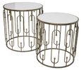 Estela Marble Side Table - Antique Gold - Set of 2