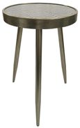 Sierra Sleek Round Side Table - Distressed