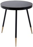 Venus Round Side Table - Black - Side