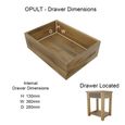 Opus Lamp Table - 1 Drawer - Oak