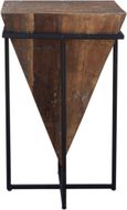 Modern Industrial Rustic Triangular Large Side Table