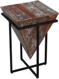 Modern Industrial Rustic Triangular Small Side Table