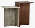 Glina High Mango Wood and Marble Table (Set of 2)