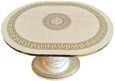 New Venus Beige Italian Oval Lamp Table