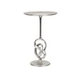Side Table - Round - Nickel Twisted Metal