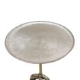Side Table - Round - Nickel Twisted Metal