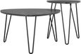 Nowata Athena Black Marble Effect Nesting of 2 Tables - 7021899COMNUK