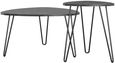 Nowata Athena Black Marble Effect Nesting of 2 Tables - 7021899COMNUK